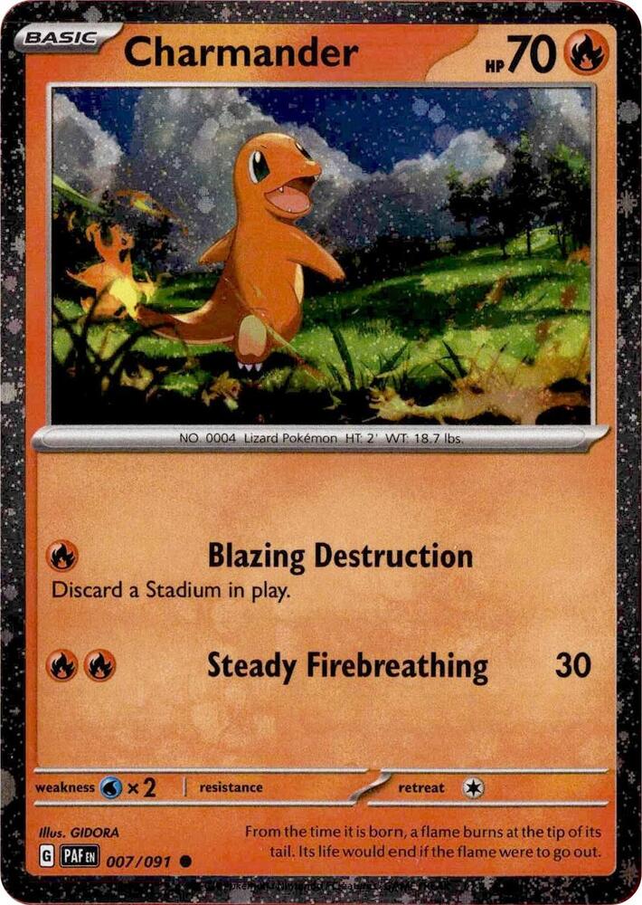 Charmander - 007/091 - SV: Paldean Fates (PAF) (Cosmos Holo)