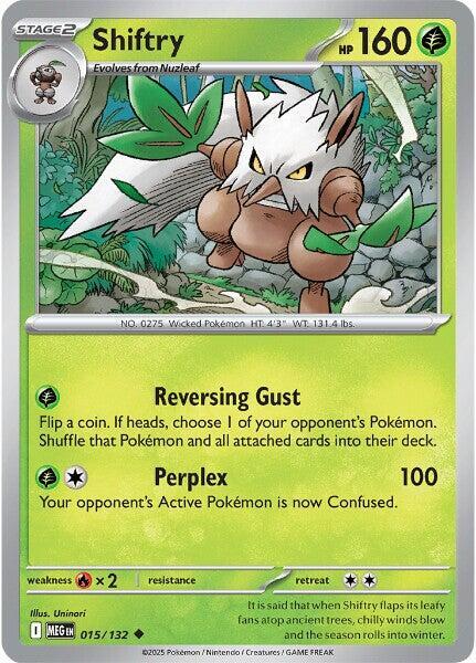 Shiftry  - 015/132  - Mega Evolution(Reverse Holo)