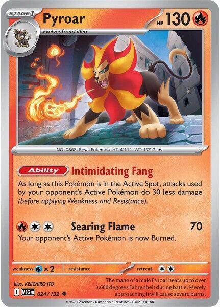 Pyroar  - 024/132  - Mega Evolution(Reverse Holo)