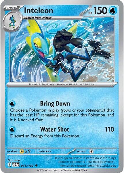 Inteleon  - 041/132  - Mega Evolution(Reverse Holo)