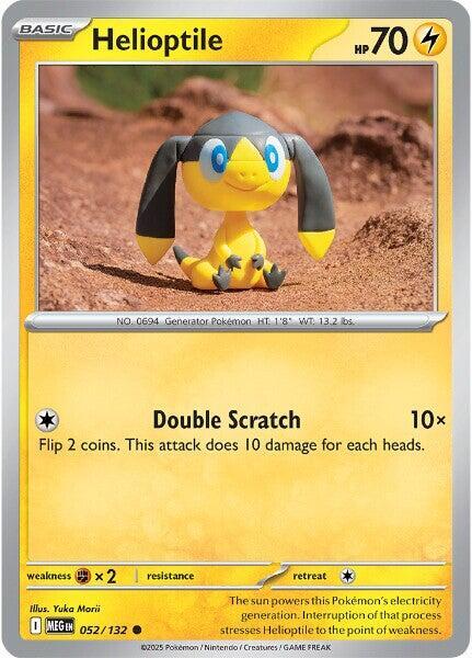 Helioptile  - 052/132  - Mega Evolution(Reverse Holo)
