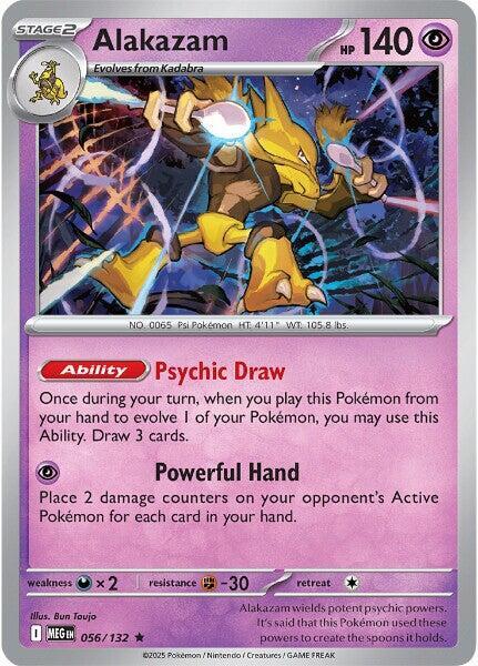 Alakazam  - 056/132  - Mega Evolution (Holo)