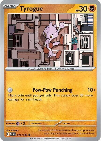 Tyrogue  - 071/132  - Mega Evolution(Reverse Holo)