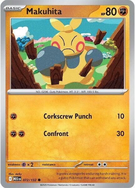 Makuhita  - 072/132  - Mega Evolution(Reverse Holo)