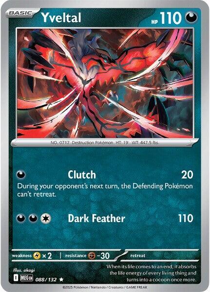 Yveltal  - 088/132  - Mega Evolution(Reverse Holo)