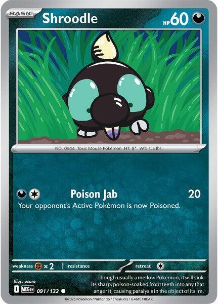 Shroodle  - 091/132  - Mega Evolution