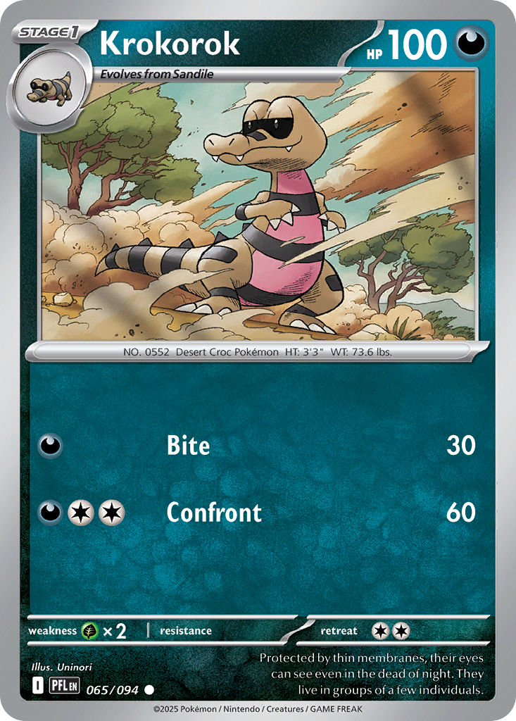 Krokorok- 065/094 - Phantasmal Flames (Reverse Holo)