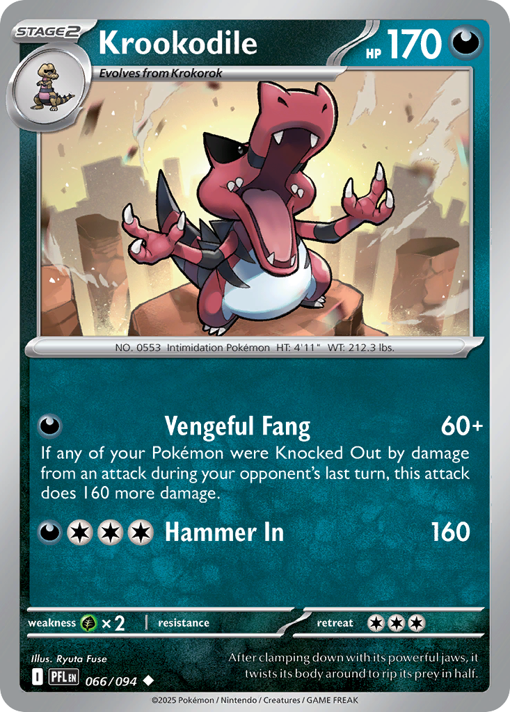 Krookodile- 066/094 - Phantasmal Flames (Reverse Holo)