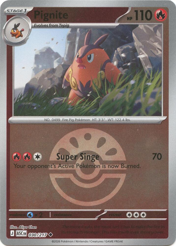 Pignite - 030/217 - Ascended Heroes (me02.5) (Friend Ball)
