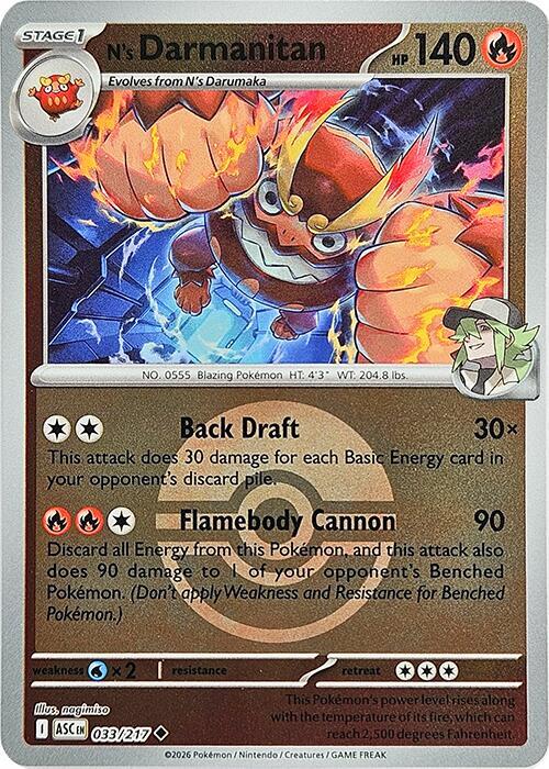 N's Darmanitan - 033/217 - Ascended Heroes (me02.5) (Poke Ball)