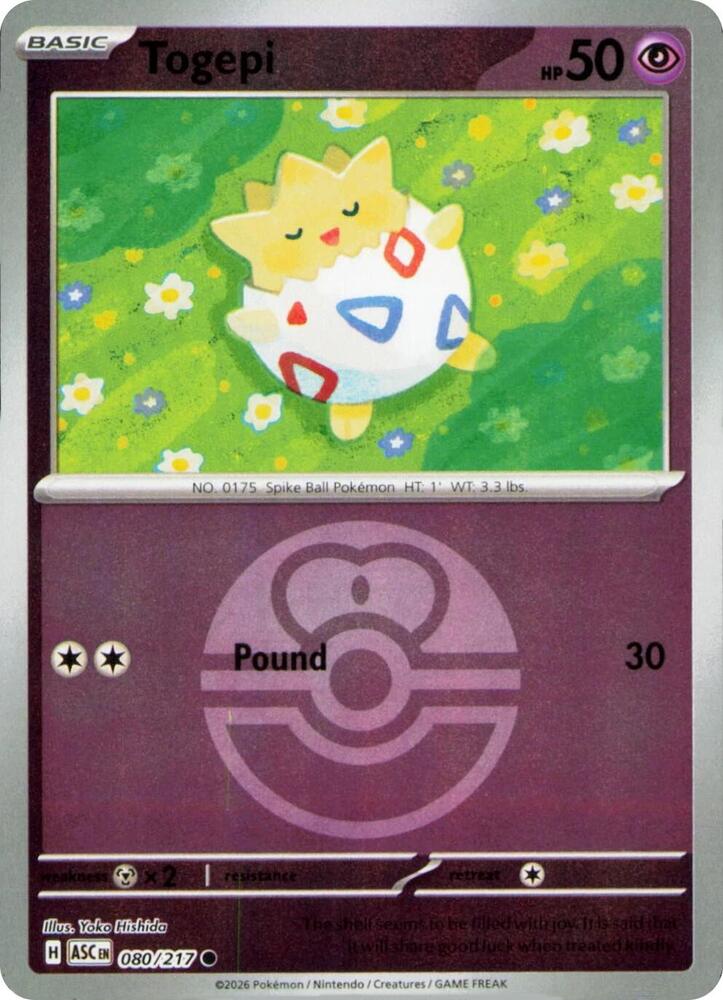 Togepi - 080/217 - Ascended Heroes (me02.5) (Love Ball)