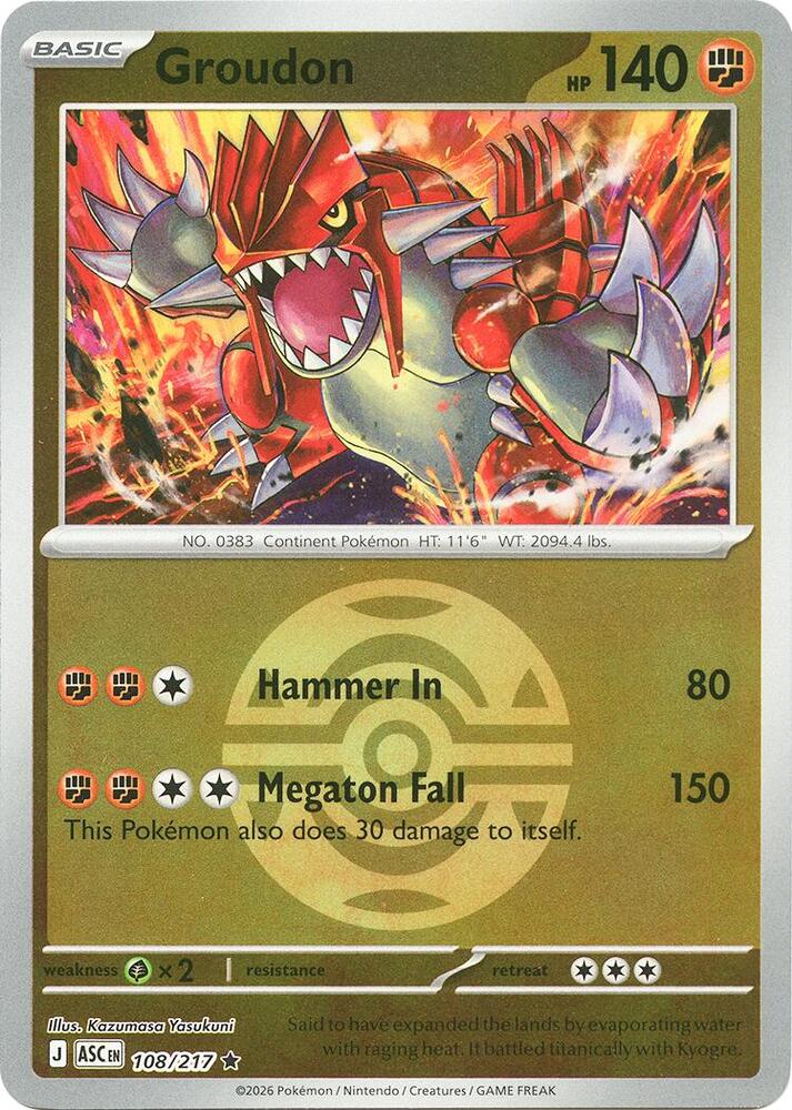 Groudon - 108/217 - ME: Ascended Heroes (ASC) (Dusk Ball)