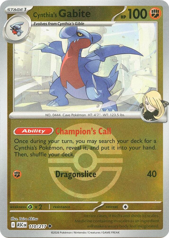 Cynthia's Gabite - 110/217 - Ascended Heroes (me02.5) (Poke Ball)