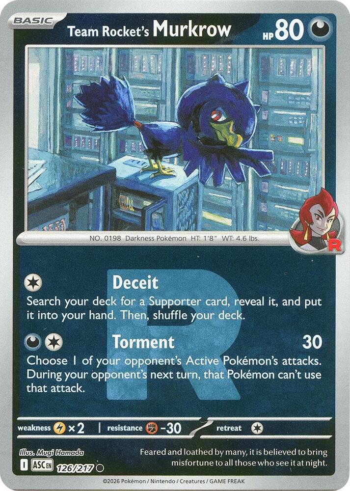 Team Rocket's Murkrow - 126/217 - Ascended Heroes (me02.5) (Team Rocket)