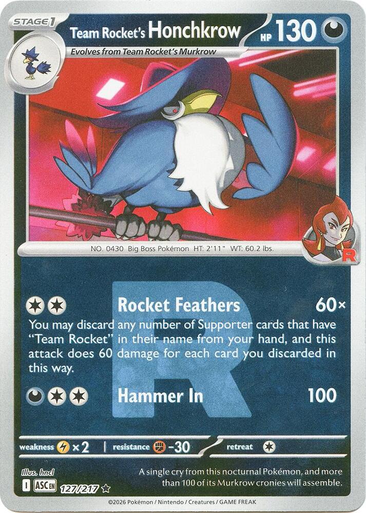 Team Rocket's Honchkrow - 127/217 - ME: Ascended Heroes (ASC) (Team Rocket)