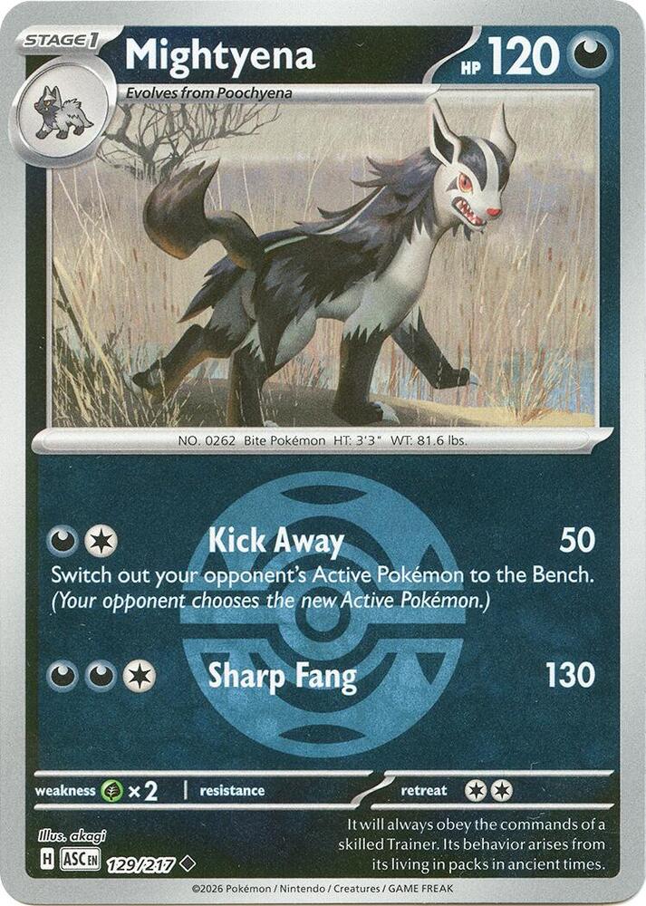 Mightyena - 129/217 - Ascended Heroes (me02.5) (Dusk Ball)