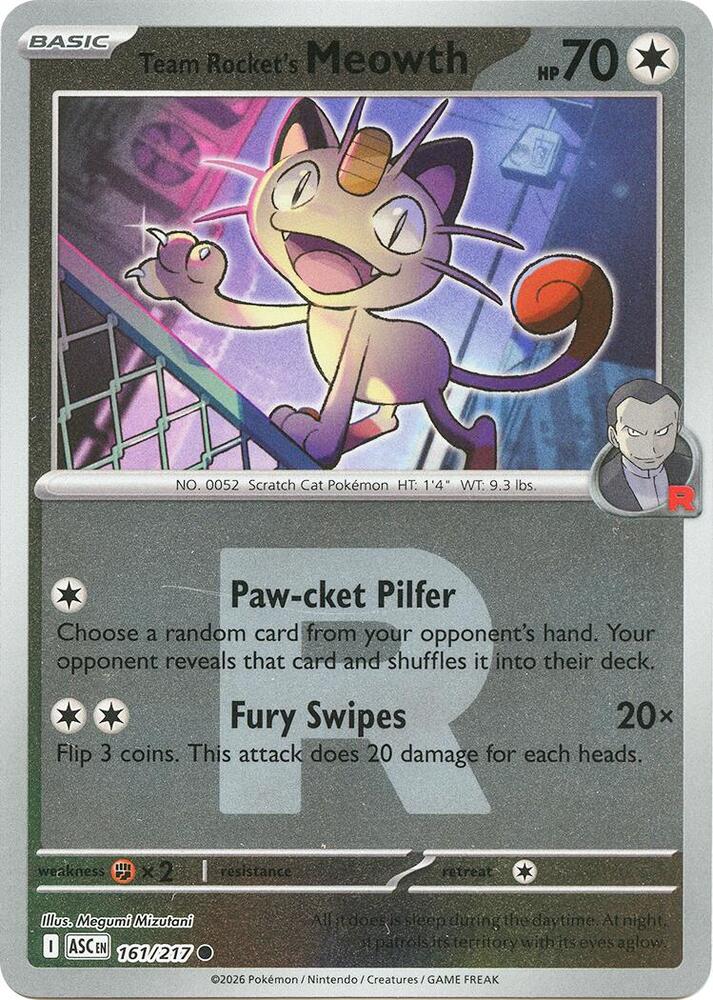 Team Rocket's Meowth - 161/217 - Ascended Heroes (me02.5) (Team Rocket)