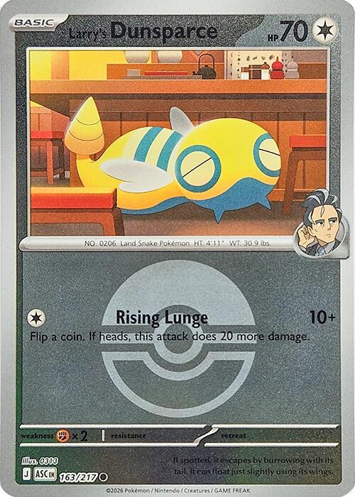 Larry's Dunsparce - 163/217 - Ascended Heroes (me02.5) (Poke Ball)