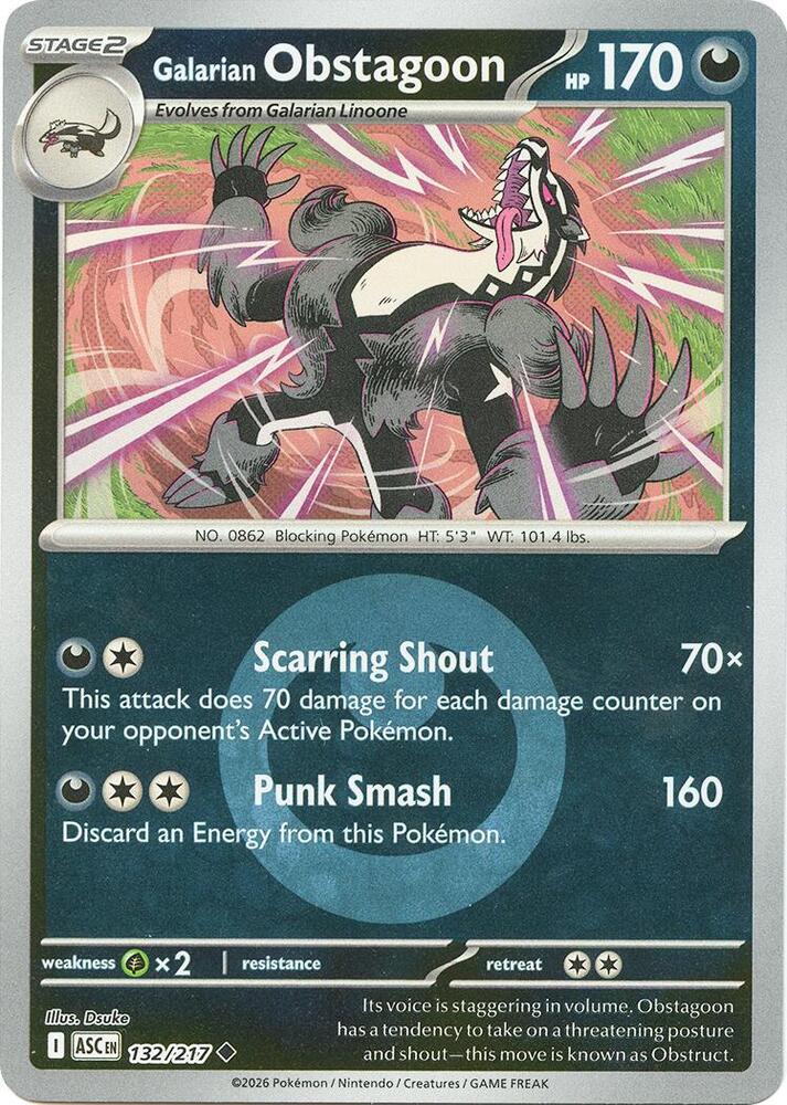 Galarian Obstagoon - 132/217 - Ascended Heroes (me02.5) (Energy Symbol Pattern)