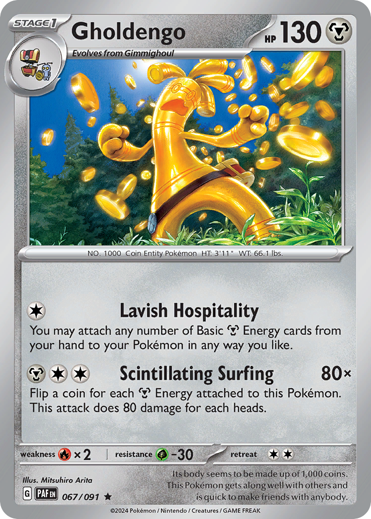 Gholdengo - 067/091 - Paldean Fates (Reverse Holo)