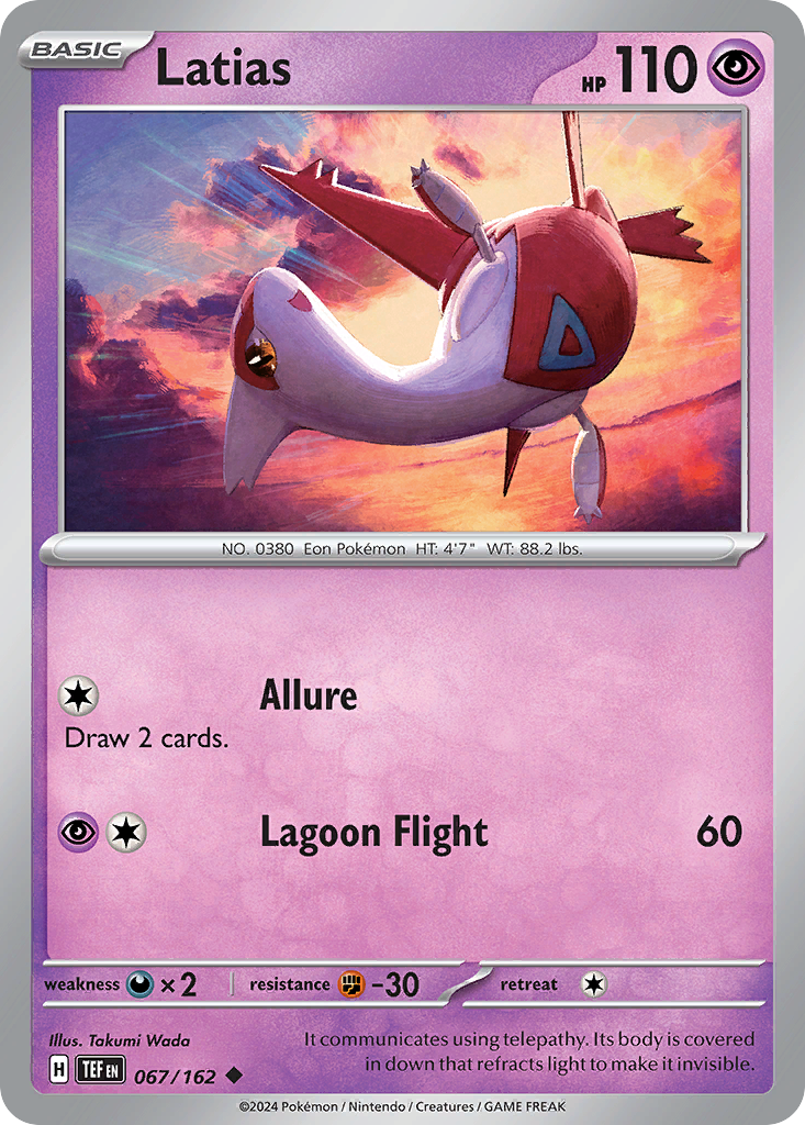 Latias - 067/162 - Temporal Forces (Reverse Holo)