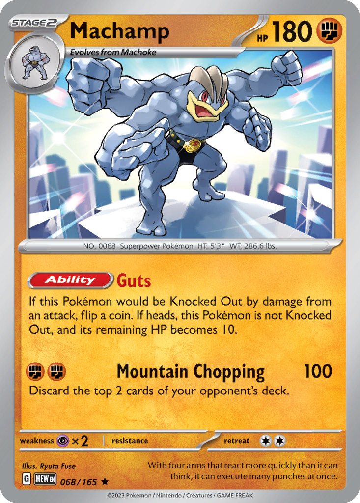 Machamp - 068/165 -SV: Scarlet & Violet 151 (MEW) (Reverse Holo)