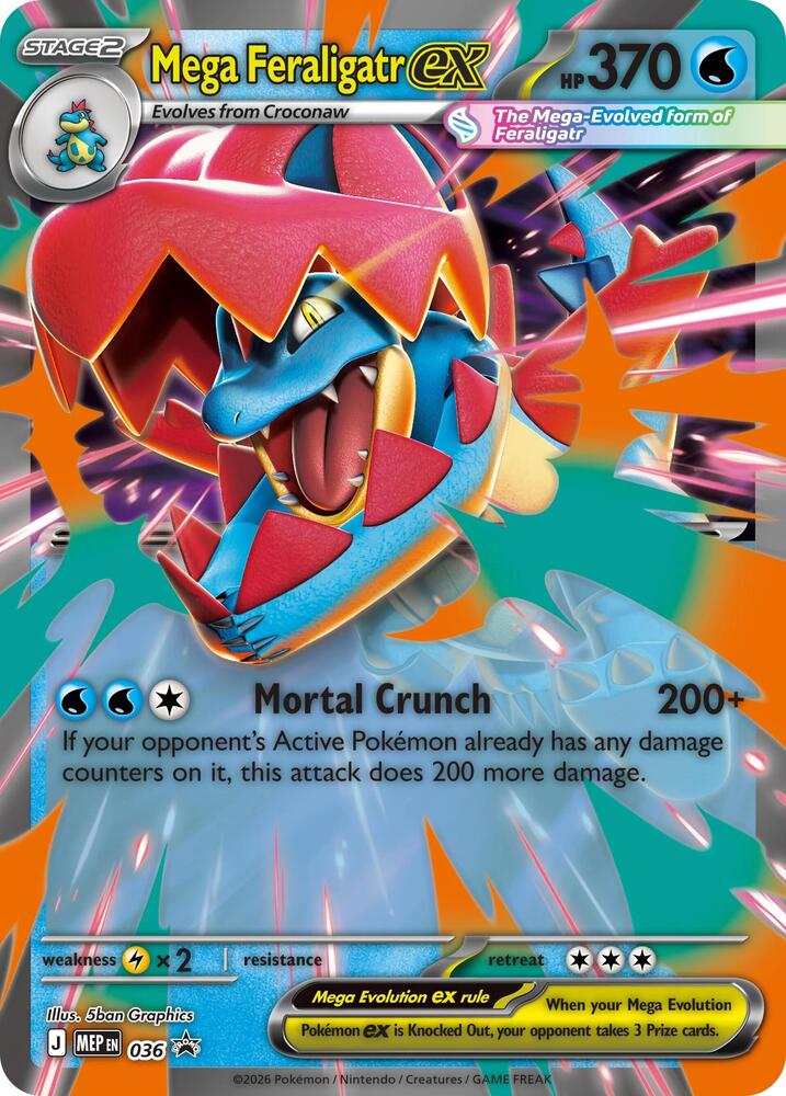 Mega Feraligatr ex - 036/000 - MEP Black Star Promos (mep)