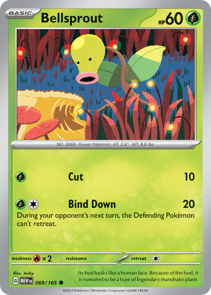 Bellsprout - 069/165 -SV: Scarlet & Violet 151 (MEW) (Reverse Holo)