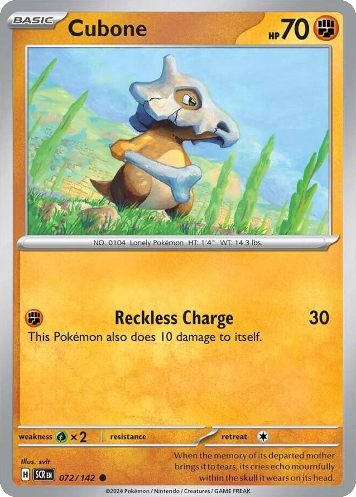 Cubone- 072/142 - Stellar Crown