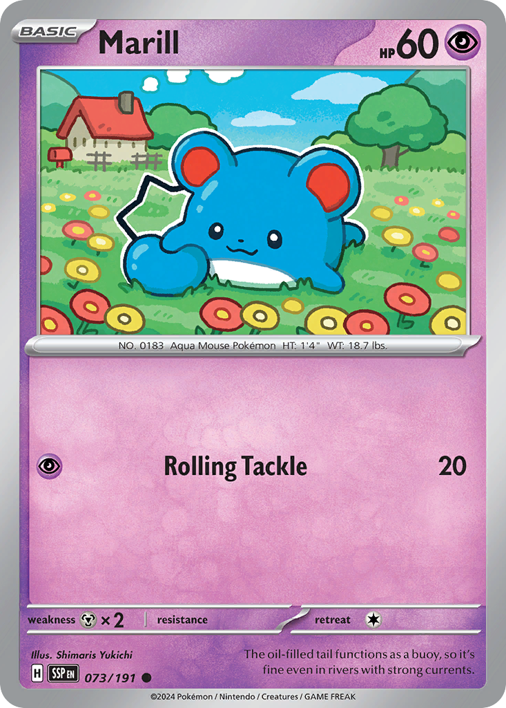 Marill- 073/191 - Surging Sparks (Reverse Holo)