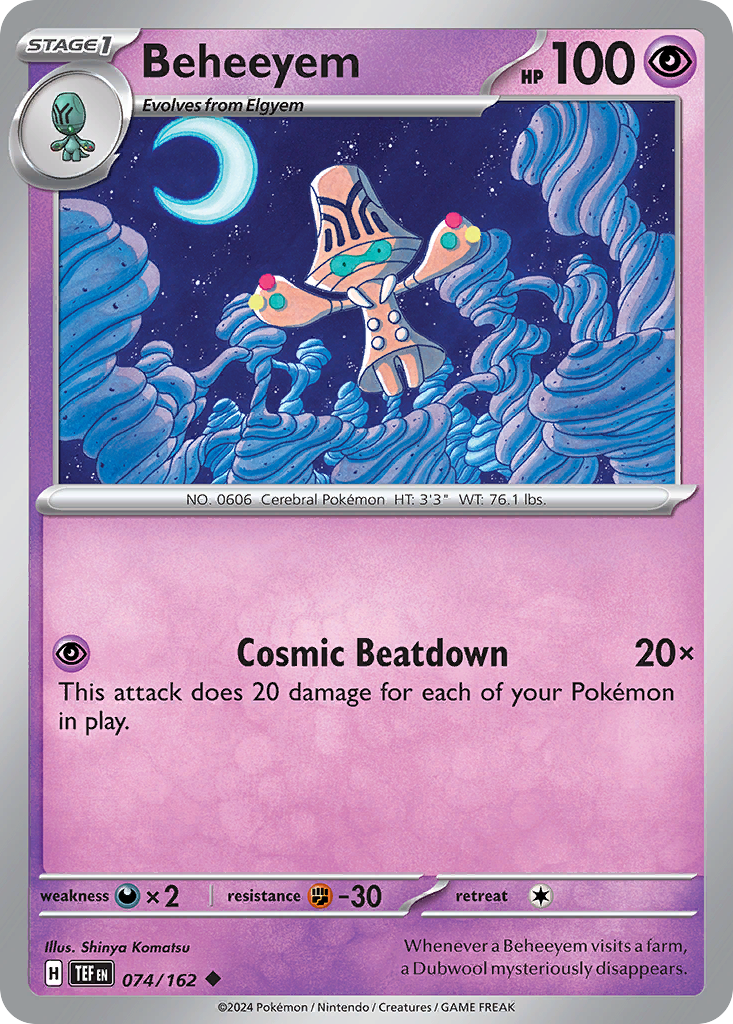 Beheeyem - 074/162 - Temporal Forces (Reverse Holo)