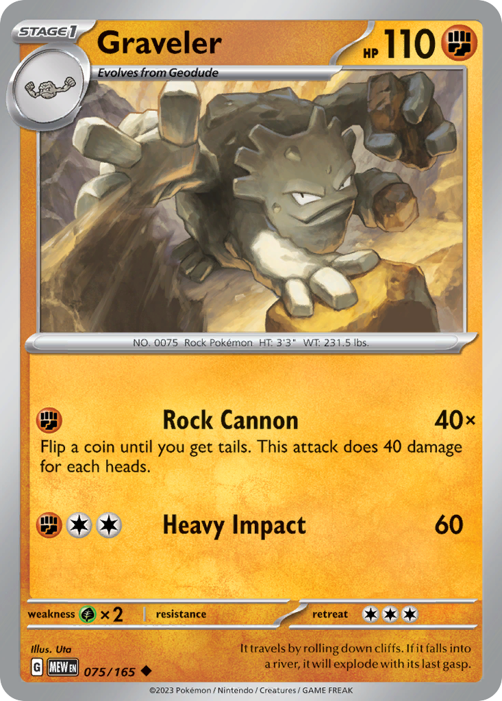 Graveler - 075/165 -SV: Scarlet & Violet 151 (MEW)