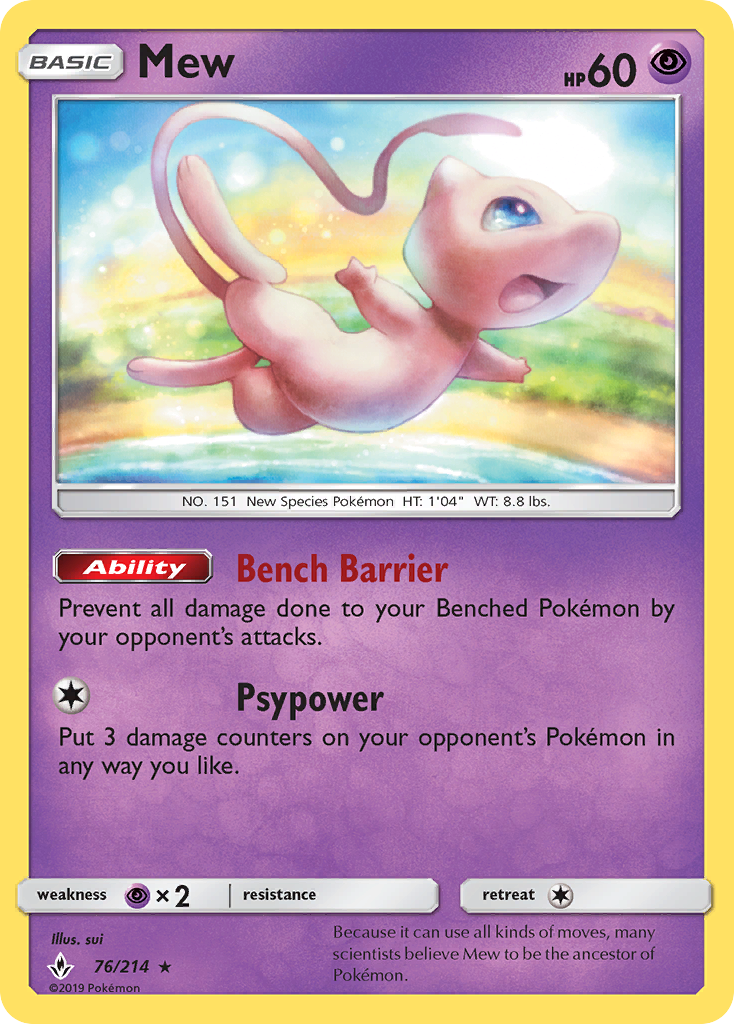 Mew - 076/214 - SM: Unbroken Bonds (UNB)
