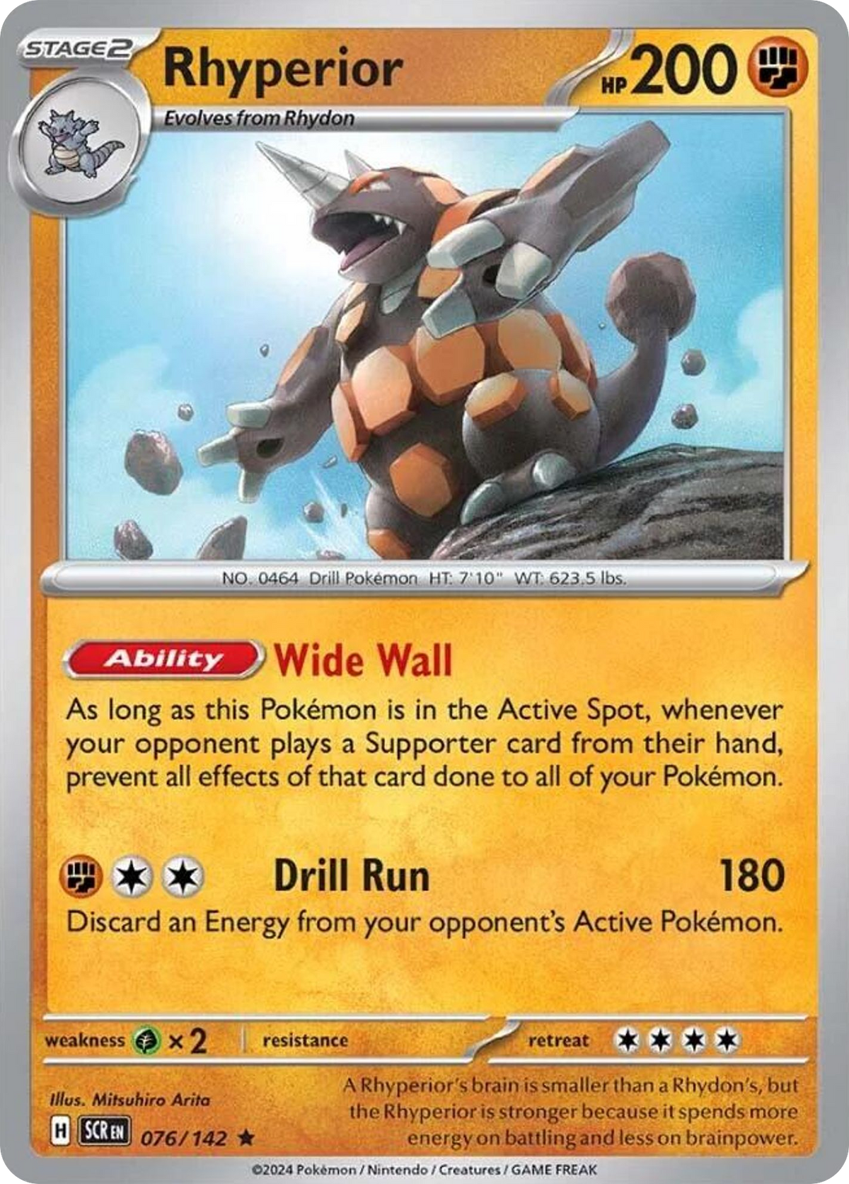 Rhyperior- 076/142 - Stellar Crown (Holo)