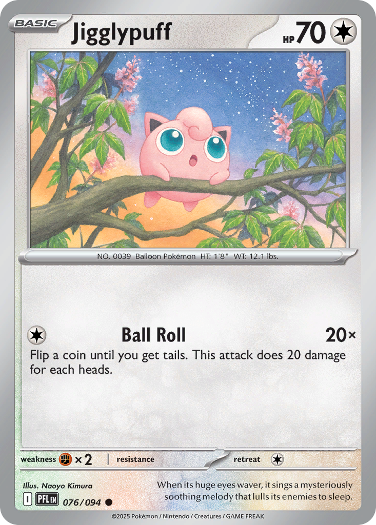 Jigglypuff- 076/094 - Phantasmal Flames (Reverse Holo)