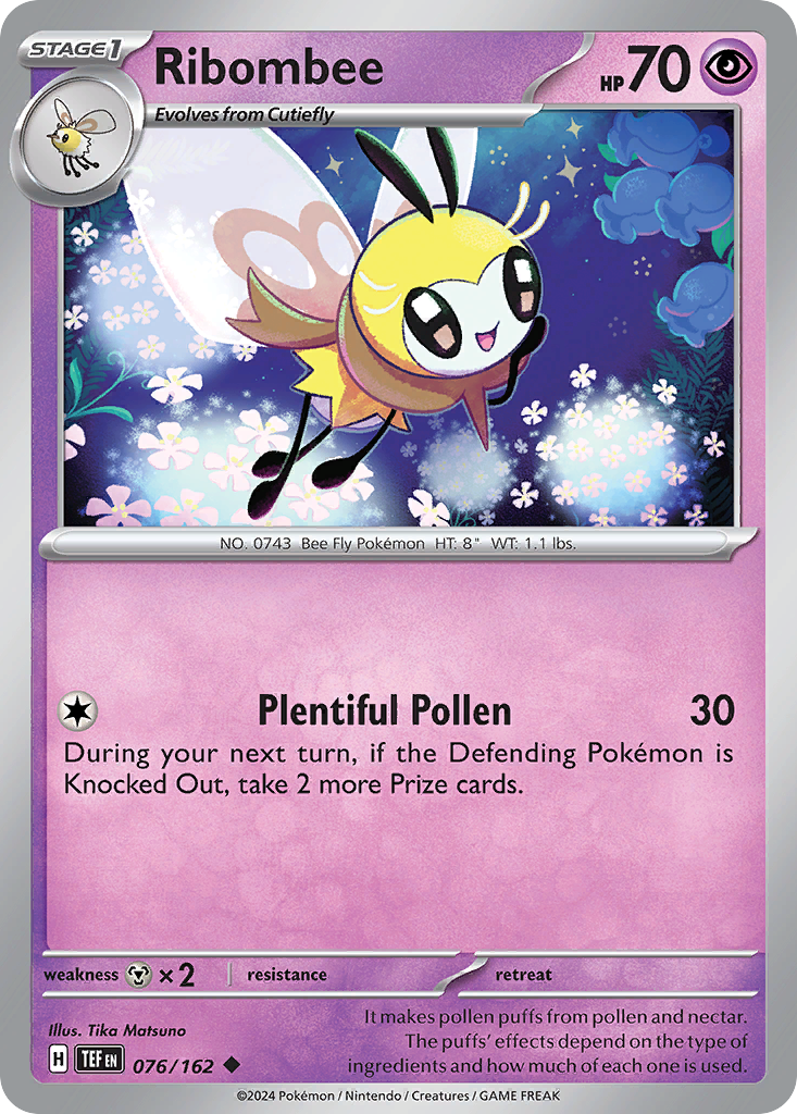 Ribombee - 076/162 - Temporal Forces (Reverse Holo)