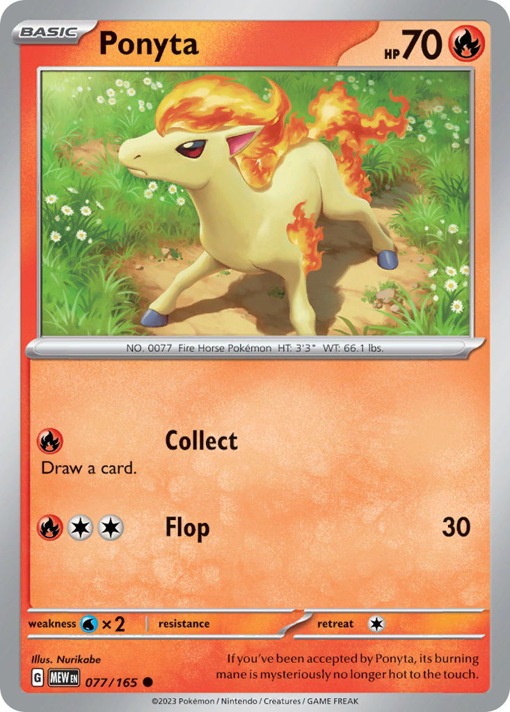 Ponyta - 077/165 -SV: Scarlet & Violet 151 (MEW) (Reverse Holo)