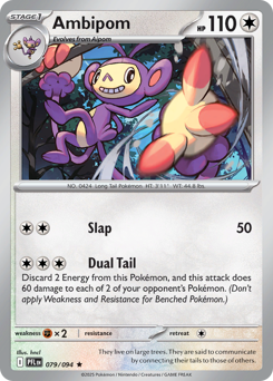 Ambipom - 079/094 - Phantasmal Flames (Holo)