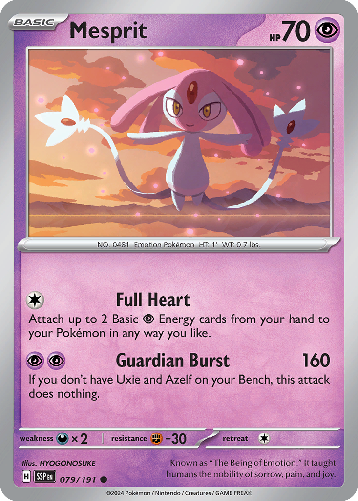 Mesprit - 079/191 - Surging Sparks (Reverse Holo)