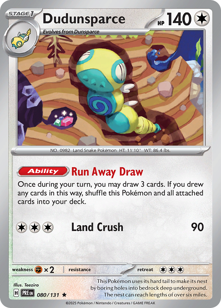 Dudunsparce- 080/131 - Prismatic Evolutions (Holo)