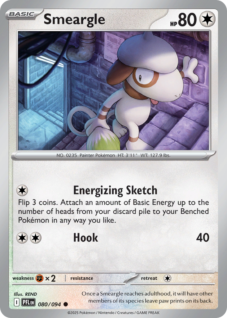 Smeargle- 080/094 - Phantasmal Flames (Reverse Holo)