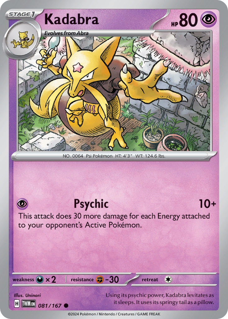 Kadabra - 081/167 - Twilight Masquerade (Reverse Holo)