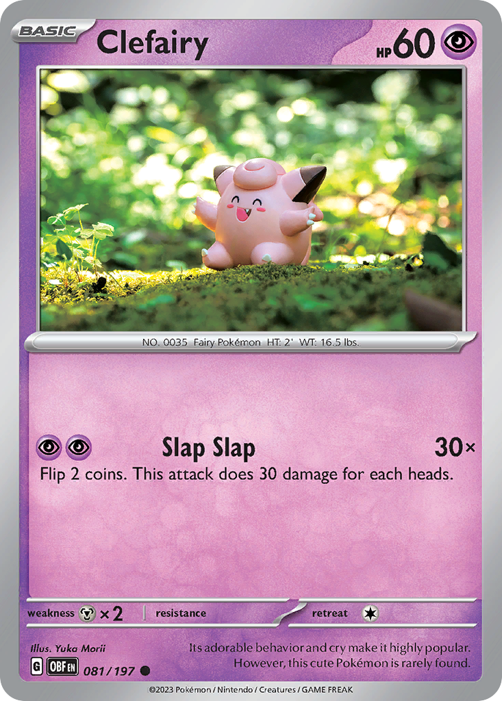 Clefairy - 081/197 - Obsidian Flames (Reverse Holo)