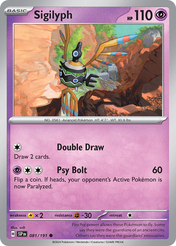 Sigilyph- 081/191 - Surging Sparks (Reverse Holo)