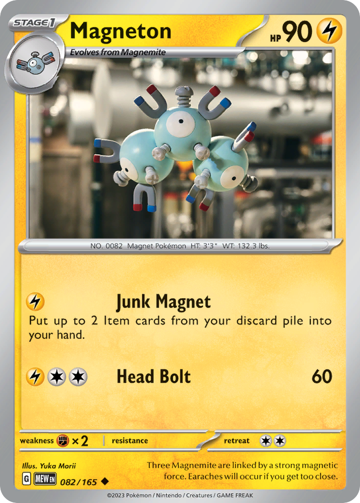 Magneton - 082/165 -SV: Scarlet & Violet 151 (MEW) (Reverse Holo)