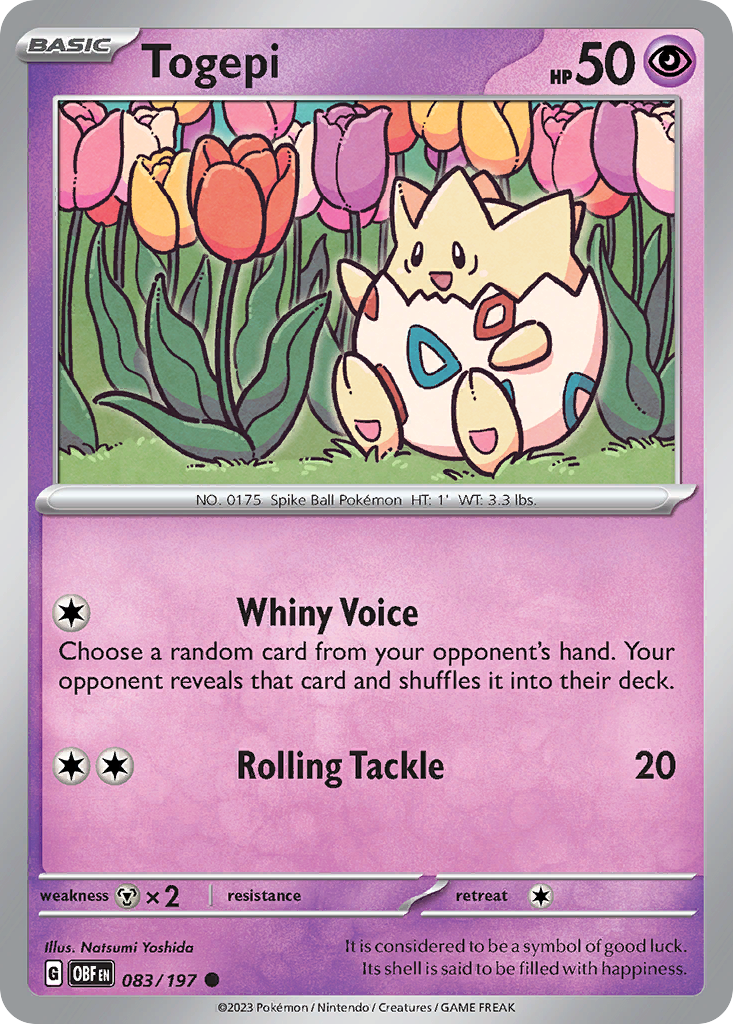 Togepi - 083/197 - Obsidian Flames (Reverse Holo)