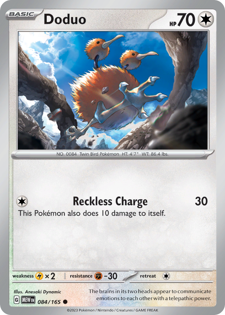 Doduo - 084/165 -SV: Scarlet & Violet 151 (MEW) (Reverse Holo)
