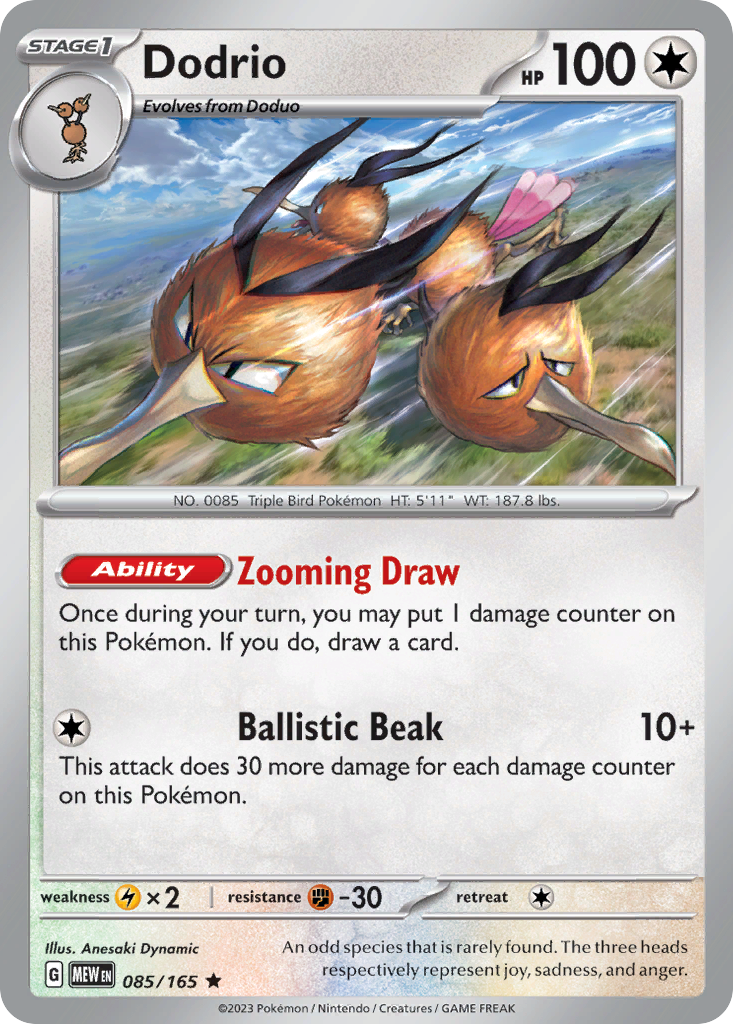 Dodrio - 085/165 -SV: Scarlet & Violet 151 (MEW) (Holo)