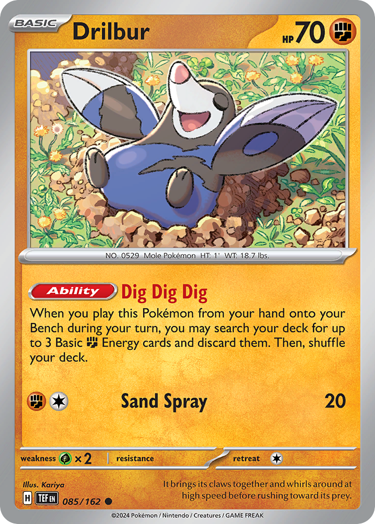 Drilbur - 085/162 - Temporal Forces (Reverse Holo)