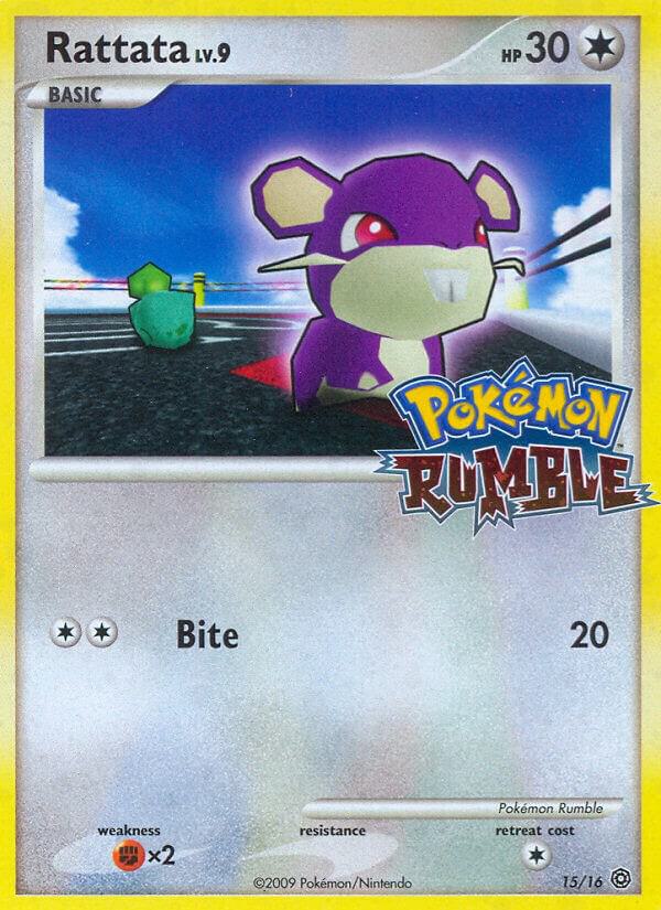 Rattata  - 15/16 - Rumble (Lightly Played)
